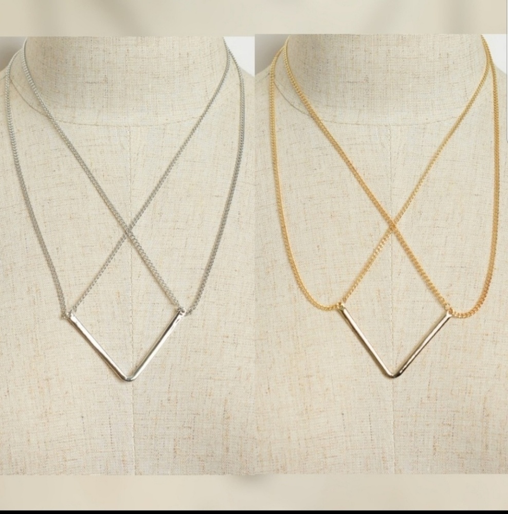 Crossed Dropped Necklace